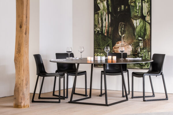 Linea Dinner XXL - Black - LHC12.Black dia 180 - Kasar chair black Linea Dinner XXL - Black - LHC12.Black dia 180 - Kasar chair black