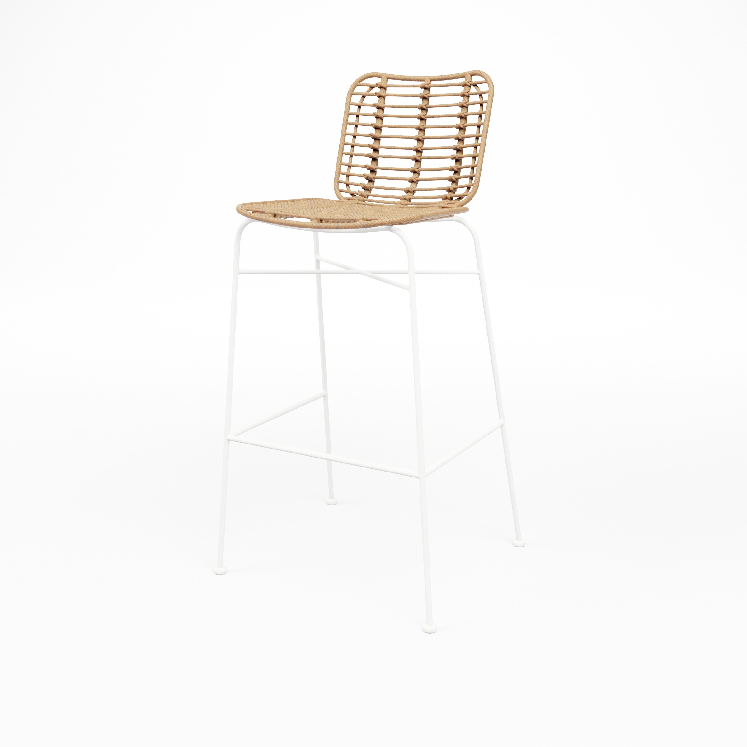 PALM_BARSTOOL_White_Beige_Niedrige Ansicht