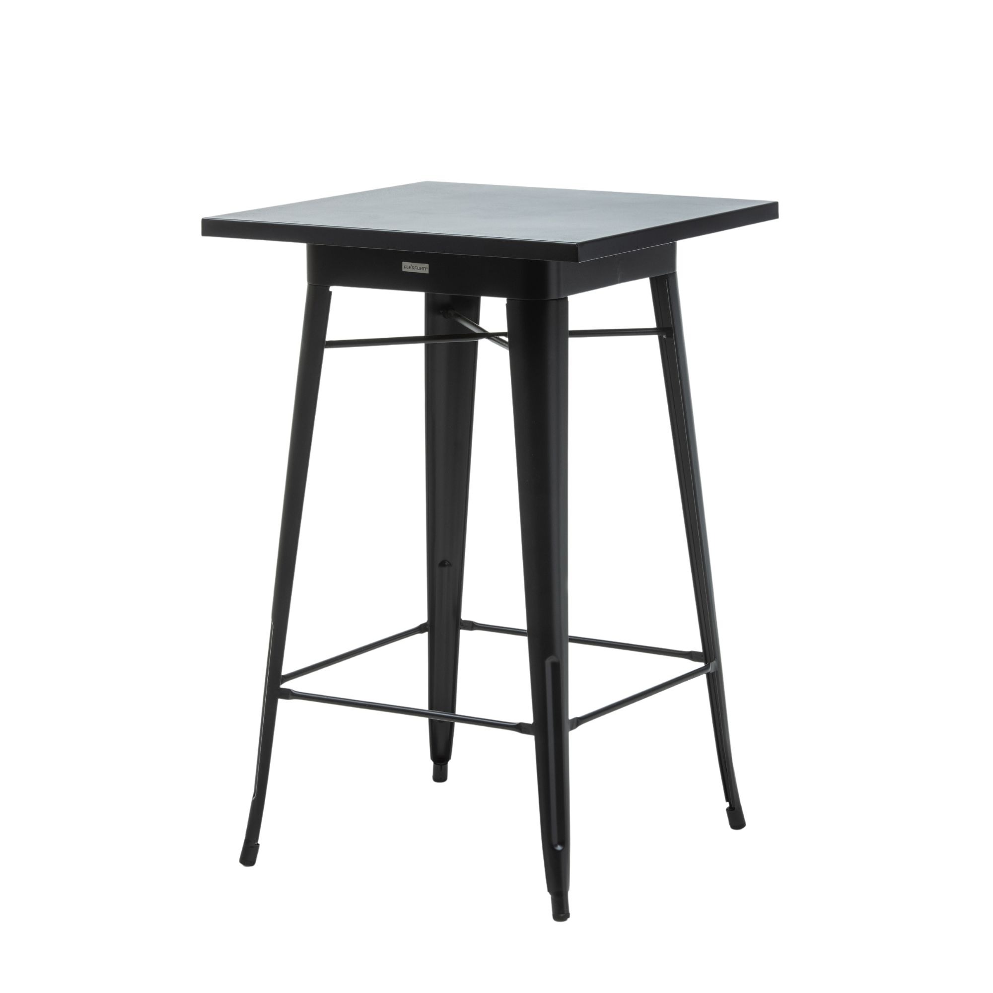 Tolix table - Party Black Elm wood (2)