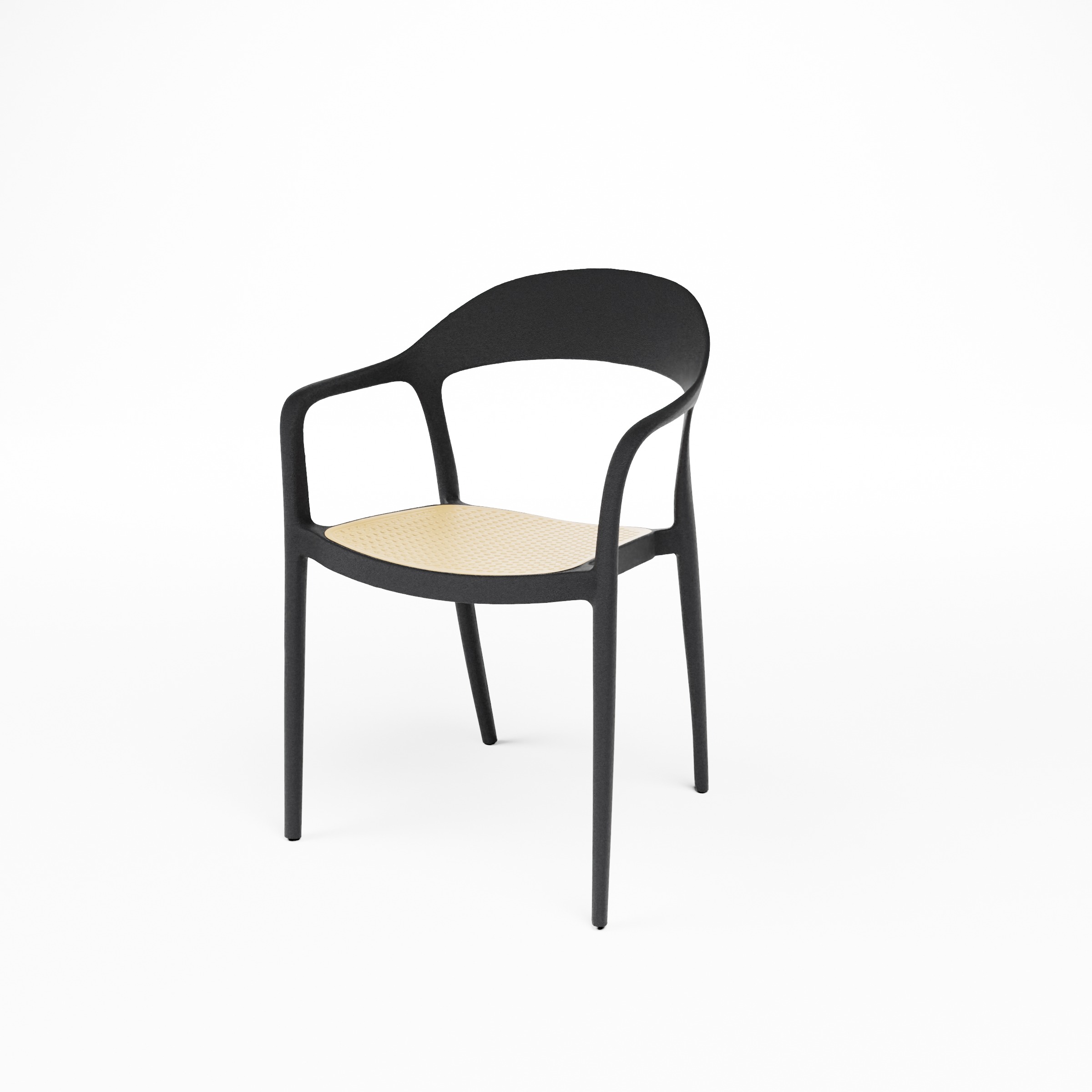 WAVE CHAIR_Noir_Vue basse