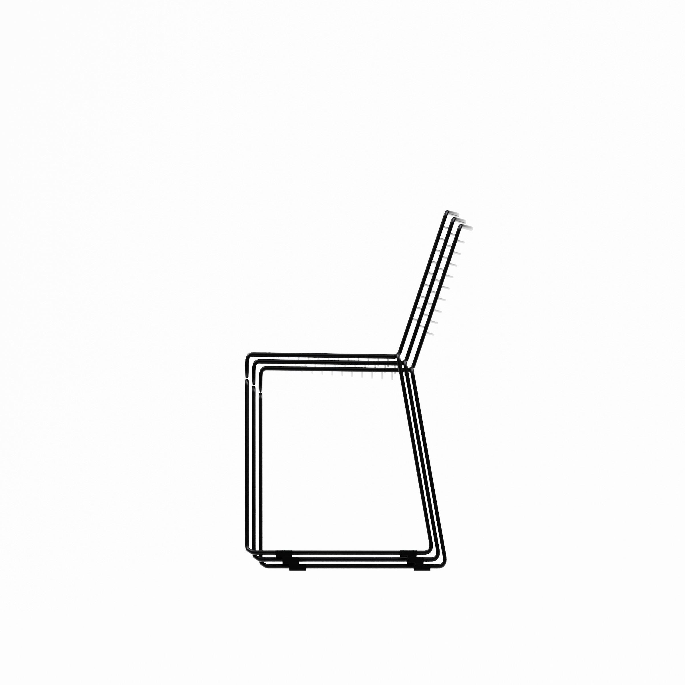 WIRE Chair_Black_Stack 3