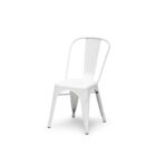 Chaise de style Tolix - Chaise empilable - Blanc