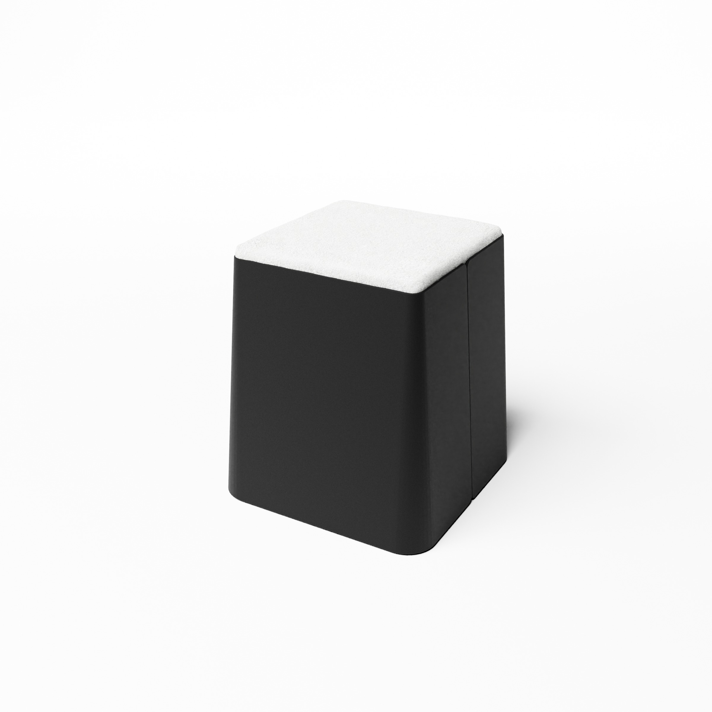 BRIX CHAIR_BLACK_TEDDY WHITE_Gros plan