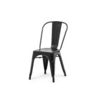 Chaise de style Tolix - Chaise empilable - Noir