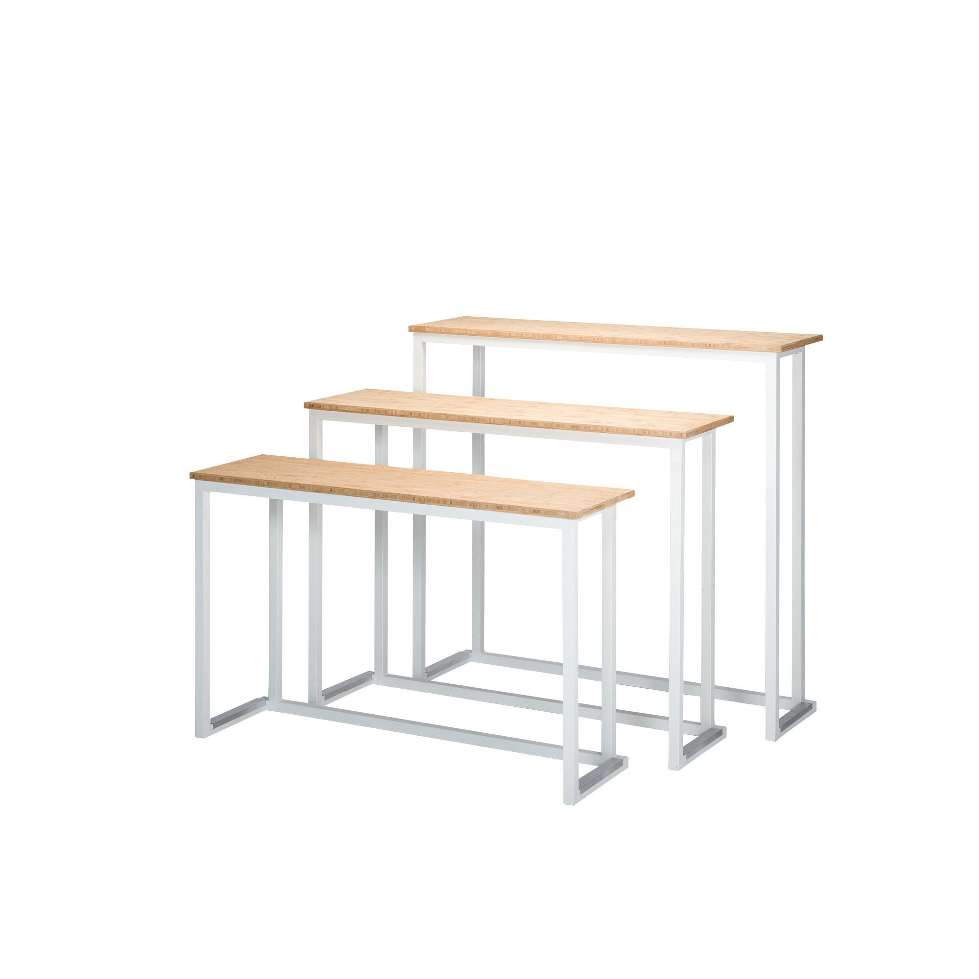 Kubo Wall 74 90 110 – Weiß – Bambus Kubo Wall 74 90 110 – Weiß – Bambus