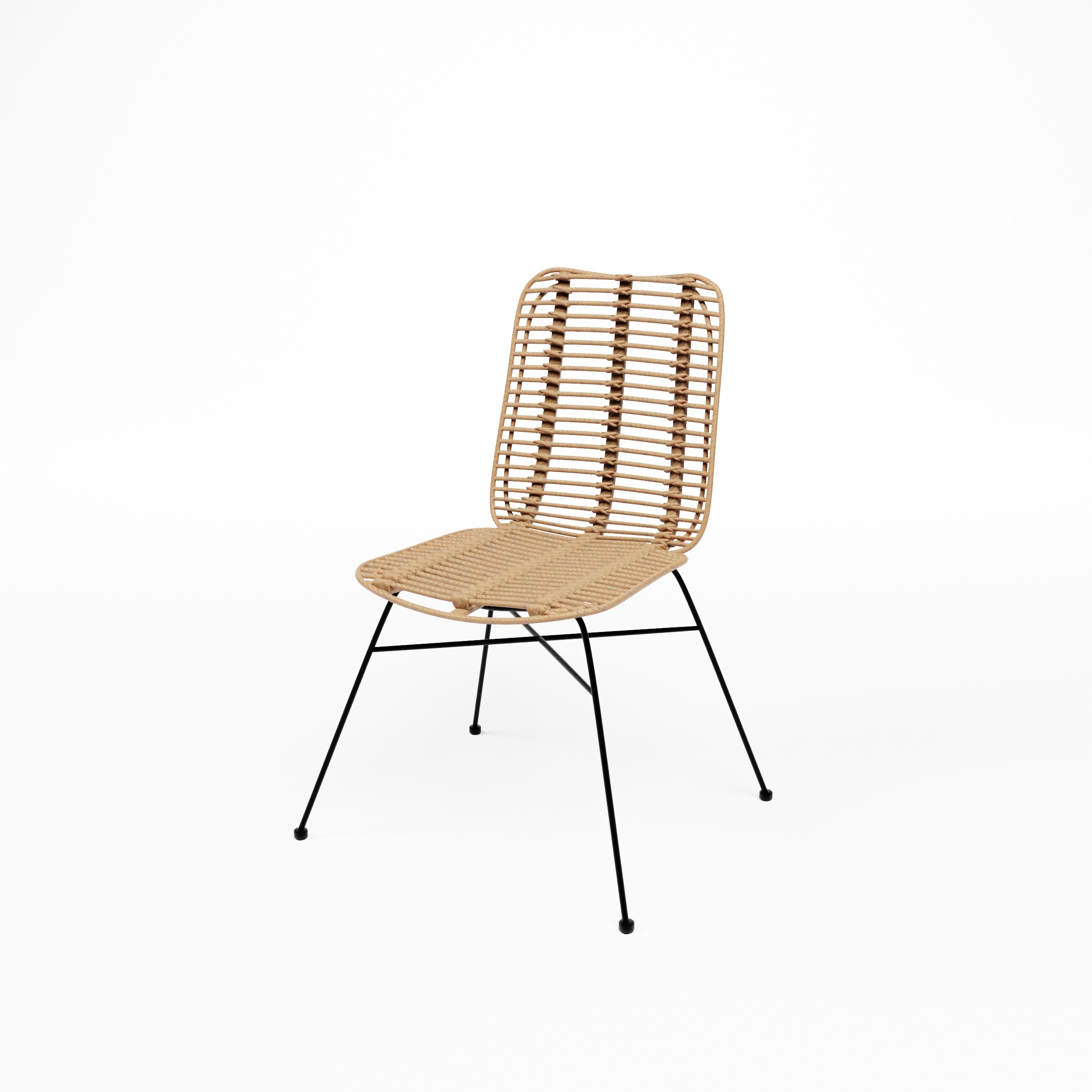 PALM_CHAIR_Black_Beige_Niedrige Ansicht