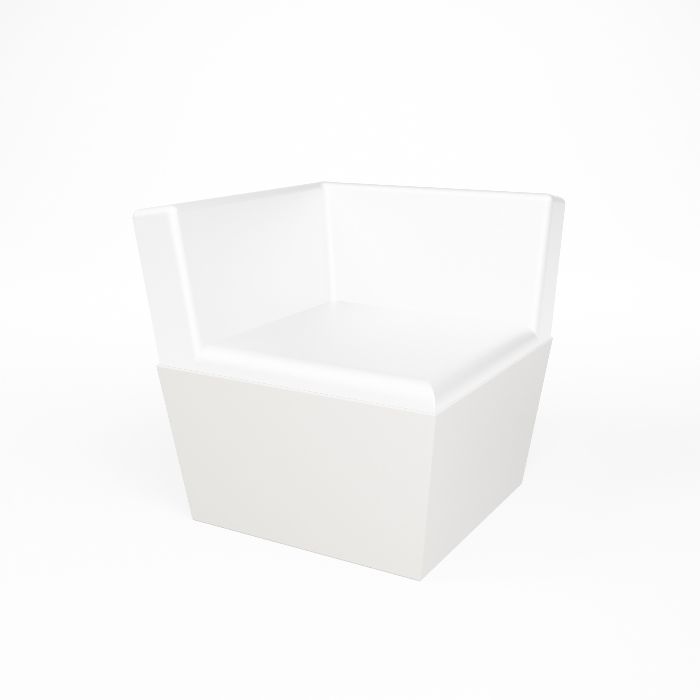 CONIC LOUNGE corner_WHITE_Vue basse