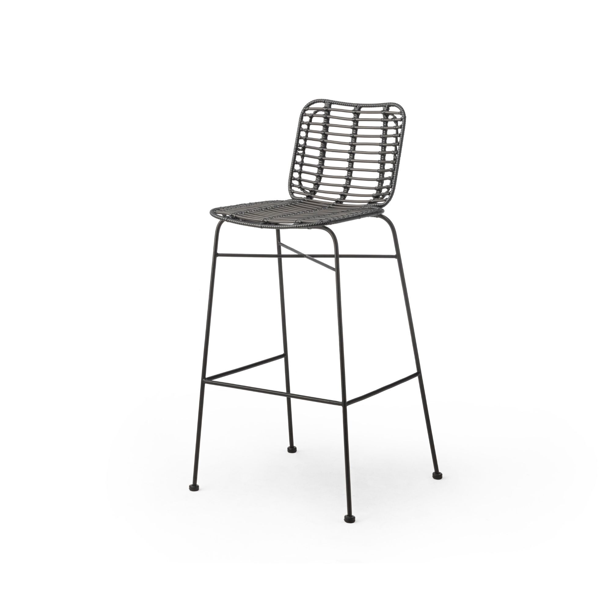 Palm Barhocker - Rattan - Schwarz Palm Barhocker - Rattan - Schwarz