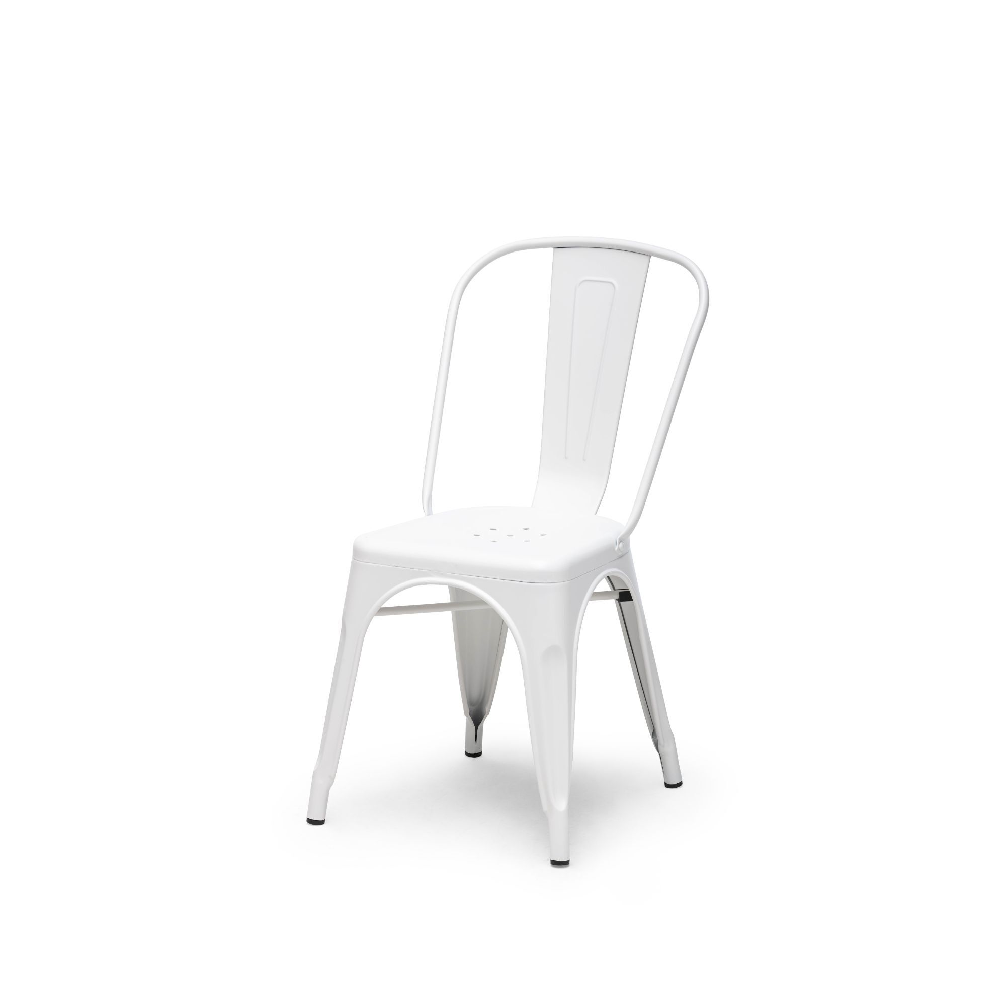 Chaise de style Tolix - Chaise empilable - Blanc Chaise de style Tolix - Chaise empilable - Blanc