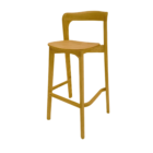 Der Barhocker Nina aus Eiche natur. Stapelbar und bequem.