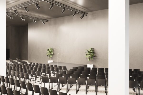 congres 1 congresruimte waar de kasar stoelen zijn opgesteld voor een presentatie te volgen